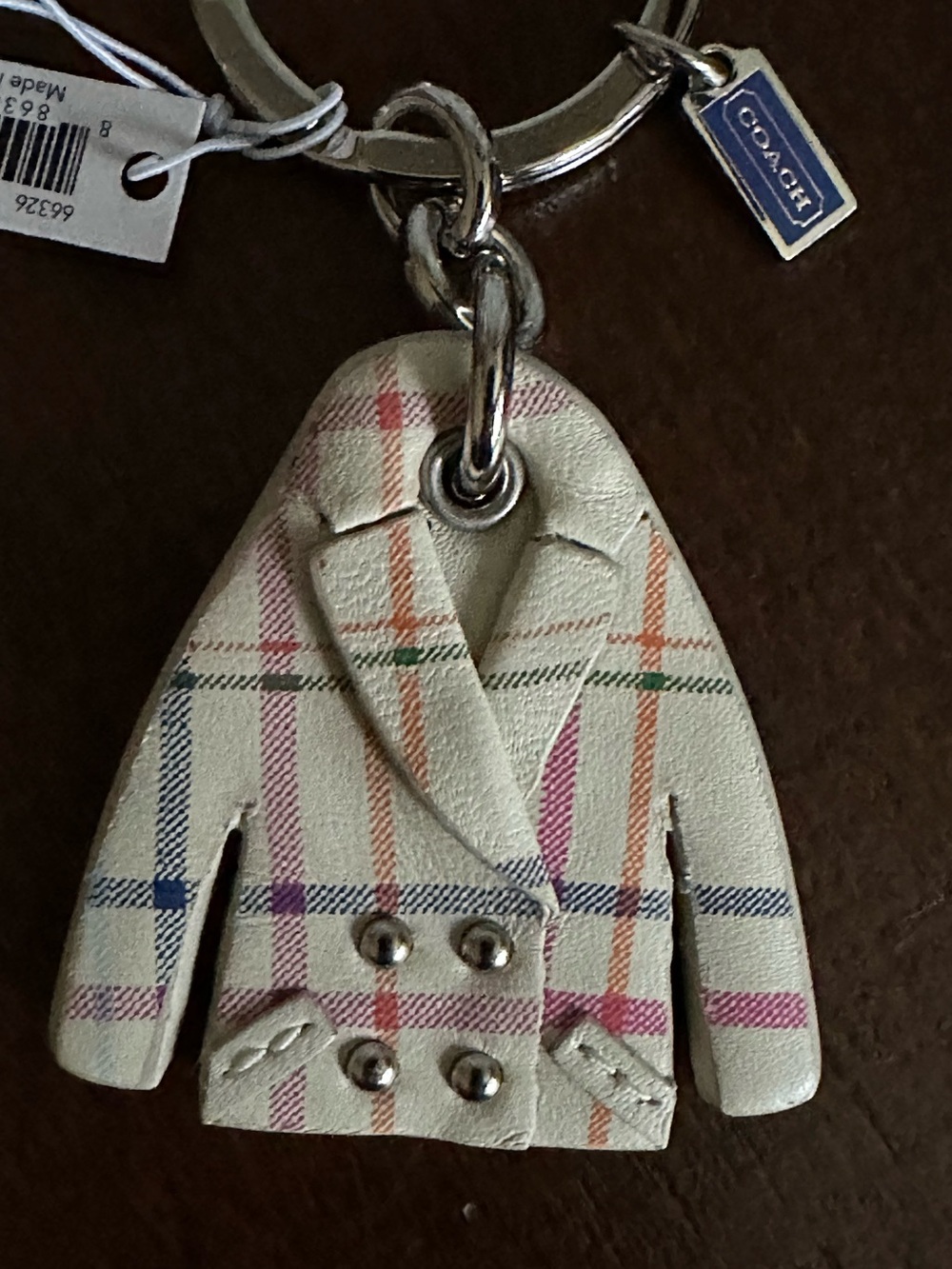CoachTattersall Peacoat Key Fob Keychain NWT - Picture 2 of 6